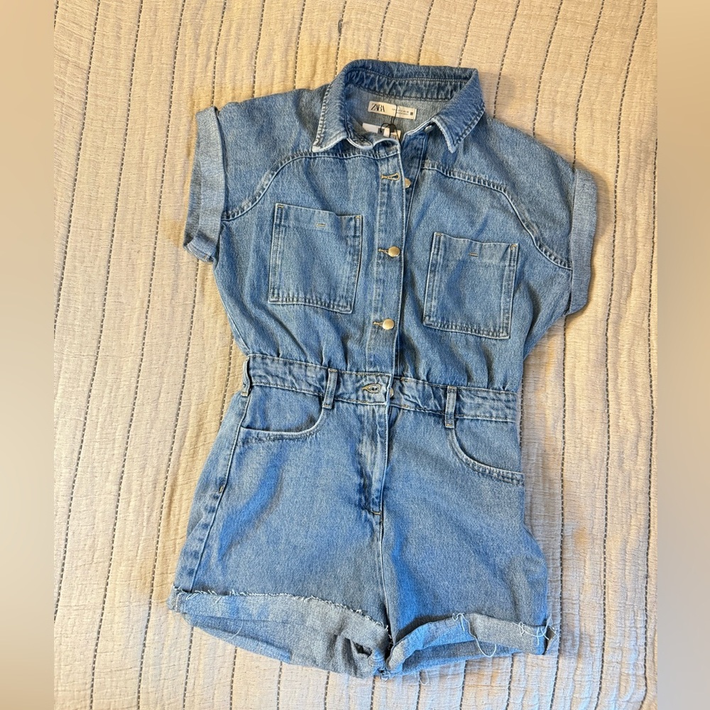 Zara Denim Romper